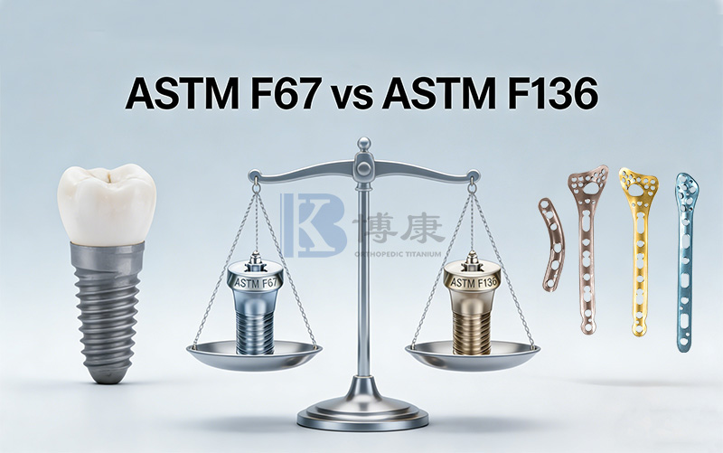 ASTM F67 مقابل ASTM F136: دليل شامل لمواد التيتانيوم الطبية